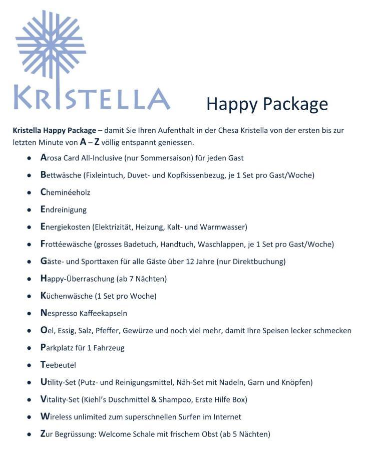 Chesa Kristella Apartment Arosa Exterior photo